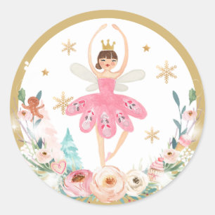 Sticker Rond Casse-Noisette Anniversaire Sugar Plum Fée Terre