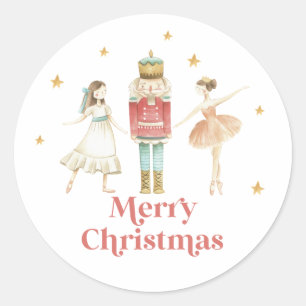 Sticker Rond Casse-Noisette Ballet d'hiver de Noël