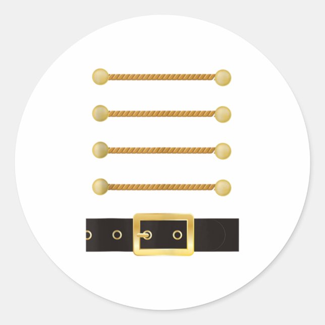 Sticker Rond Casse-Noisette Caractère Soldat Costume Uni (Devant)