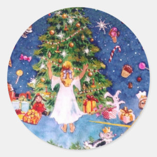 Sticker Rond Casse-noix et l'arbre