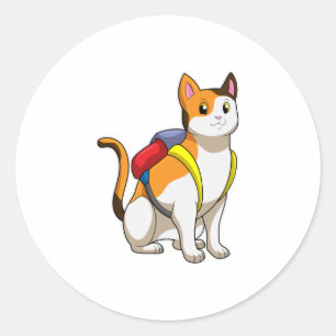 Sticker Rond Cat