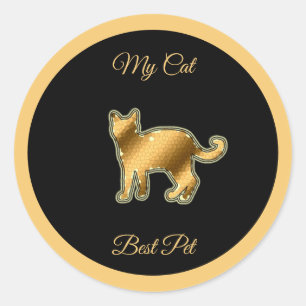 Sticker Rond Cat Best Pet