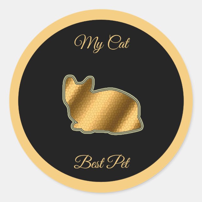 Sticker Rond Cat Best Pet (Devant)