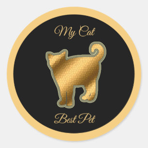 Sticker Rond Cat Best Pet