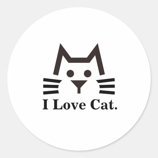 Sticker Rond Cat-Face (Devant)