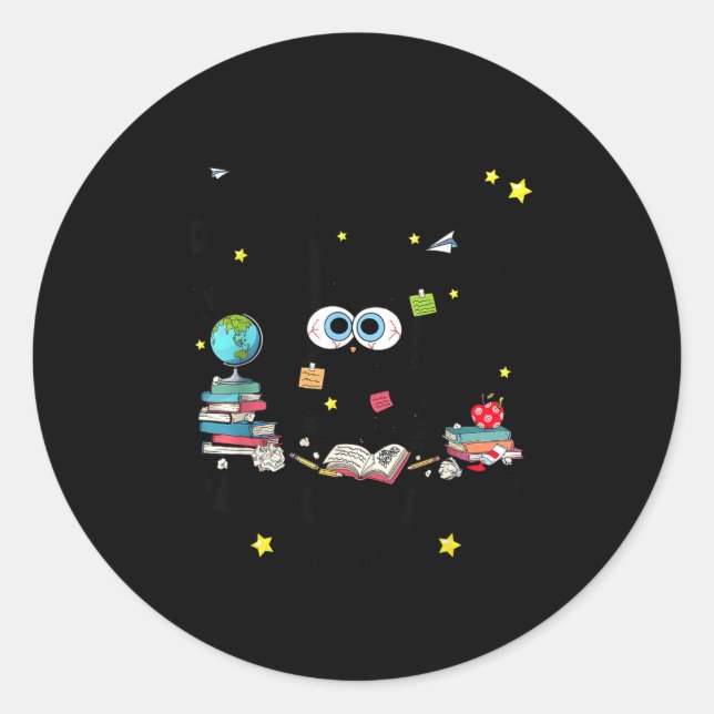 Sticker Rond Cat I Survived 67 Days Of School Teachers Students (Devant)