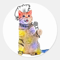 Cat punk cartoon