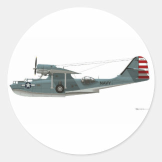 Sticker Rond Catalina PBY-5A consolidée