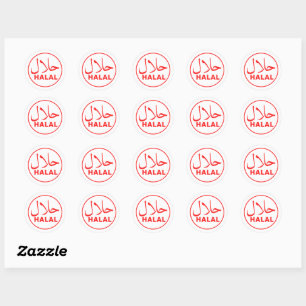 Sticker Rond catalogue automobile Red Halal
