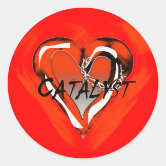 Sticker Rond Catalyseur rouge