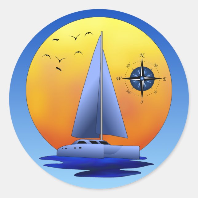 Sticker Rond Catamaran (Devant)