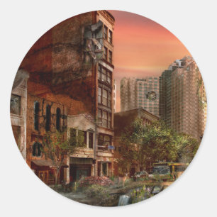 Sticker Rond Catastrophe - Pittsburgh, PA - Le bogue Y2K