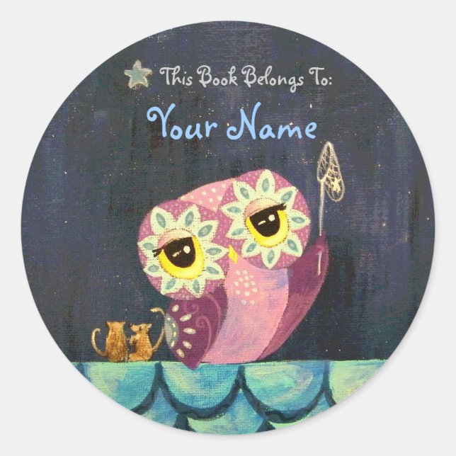 Sticker Rond Catch A Falling Star - Ce Livre Appartient À (Devant)