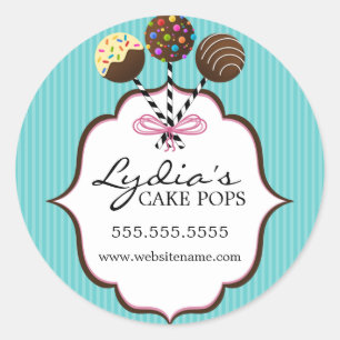 Sticker Rond Câteaux Pops Boulangerie Cachets