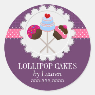 Sticker Rond Câteaux Pops Boulangerie Cachets