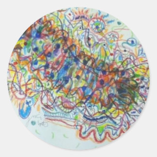 Sticker Rond Caterpillar