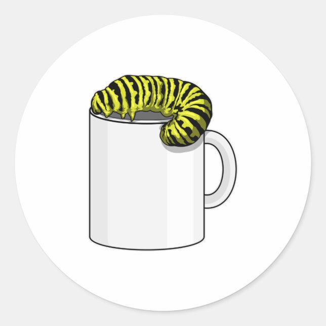 Sticker Rond Caterpillar avec Musique (Devant)