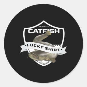 Sticker Rond Catfish Lucky Shirt Funny Accessoires Pour Catfish