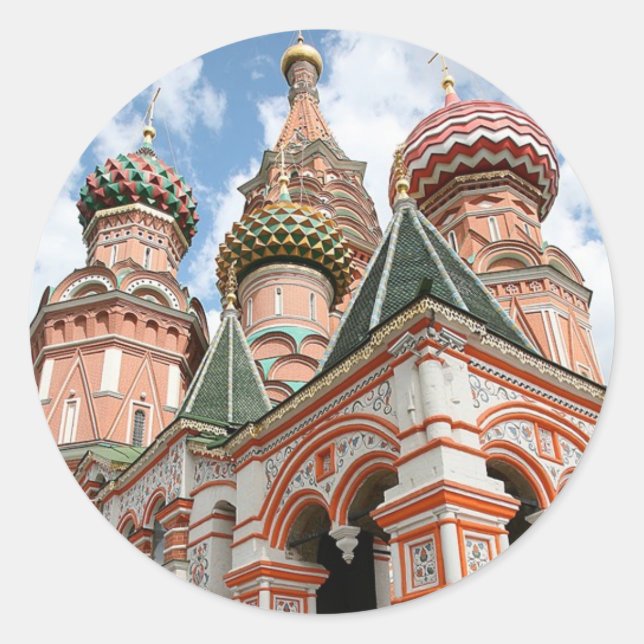Sticker Rond Cathédrale Saint Basil (Devant)