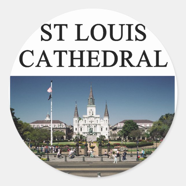 Sticker Rond CATHÉDRALE ST LOUIS Nouvelle-Orléans (Devant)
