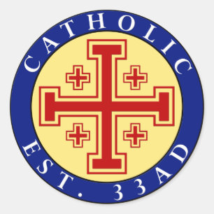 STICKER ROND CATHOLIQUE
