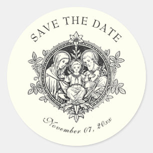 Sticker Rond Catholique Élégante Ivoirienne Mariage Sainte Fami