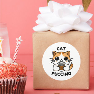 Sticker Rond Catpuccino 2
