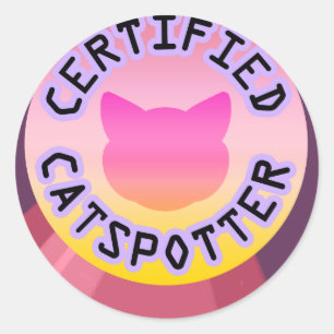 Sticker Rond Catspotter certifié