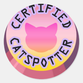 Sticker Rond Catspotter certifié