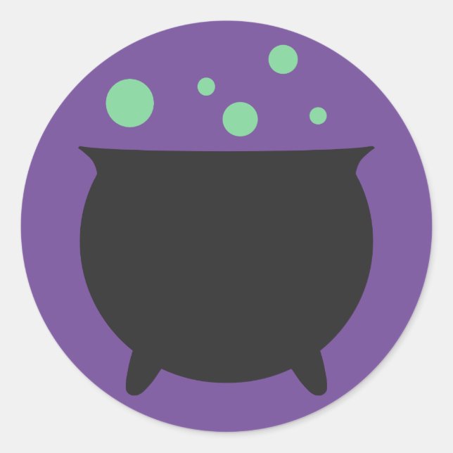 Sticker Rond Cauldron bouillonnant (Devant)