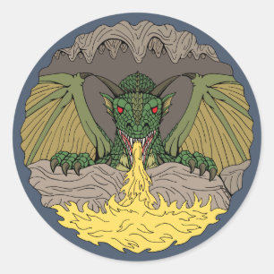 Sticker Rond Cavern Dragon 2016