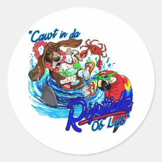 Sticker Rond Cawt in da Riptide