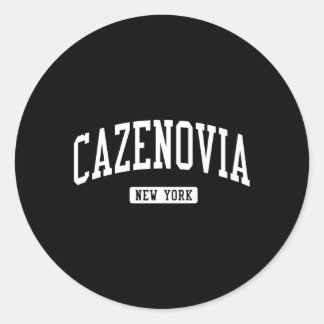 Sticker Rond Cazenovia New York Ny Sports sportifs