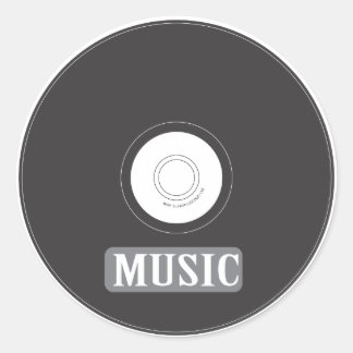 Sticker Rond CD de musique
