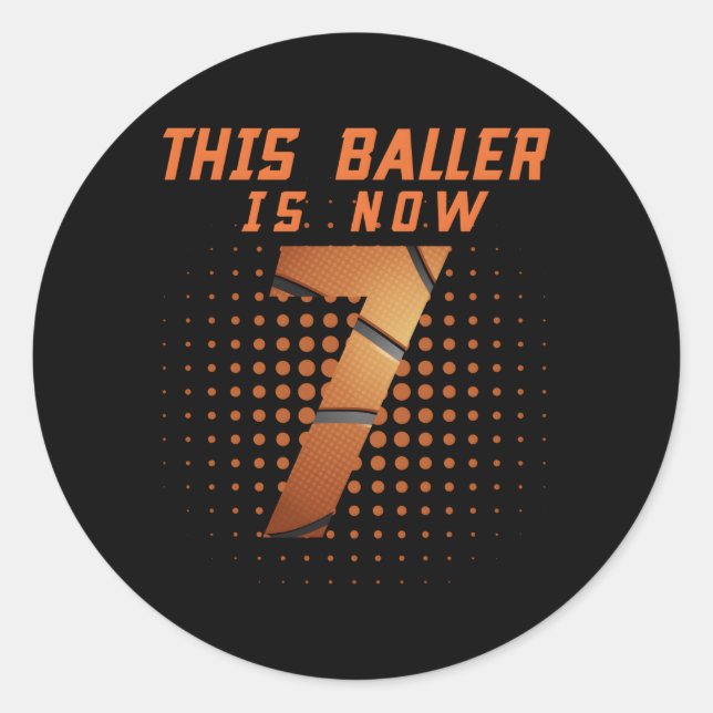 Sticker Rond Ce Joueur De Basket Est Maintenant 7 (Devant)
