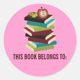 STICKER ROND CE LIVRE APPARTIENT À