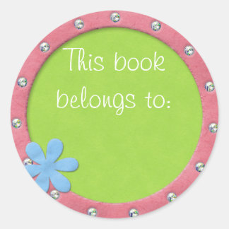 Sticker Rond Ce livre appartient à l'autocollant