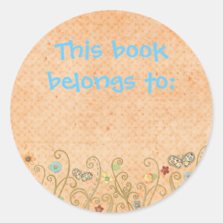 Sticker Rond Ce livre appartient à l'autocollant