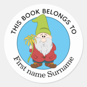 Sticker Rond Ce livre appartient à Personnalisé