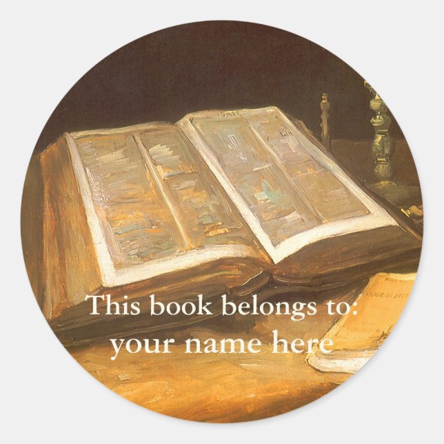 Sticker Rond Ce Livre Appartient À ... Plaques d'art (Devant)