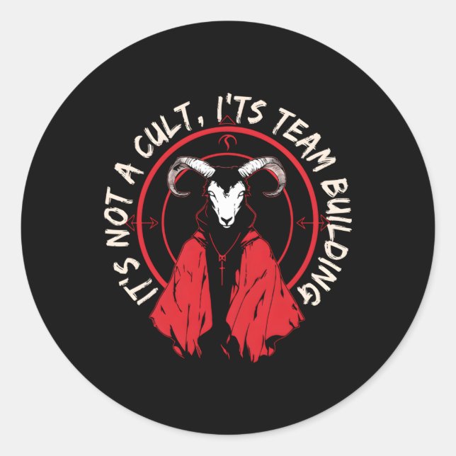 Sticker Rond Ce N'Est Pas Un Culte, C'Est La Construction D'Équ (Devant)