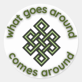 Sticker Rond Ce Qui Se Passe Autour De Karma