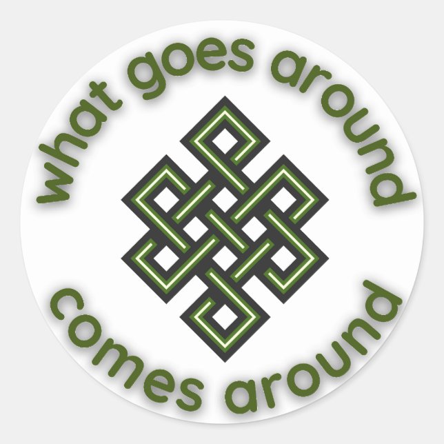 Sticker Rond Ce Qui Se Passe Autour De Karma (Devant)