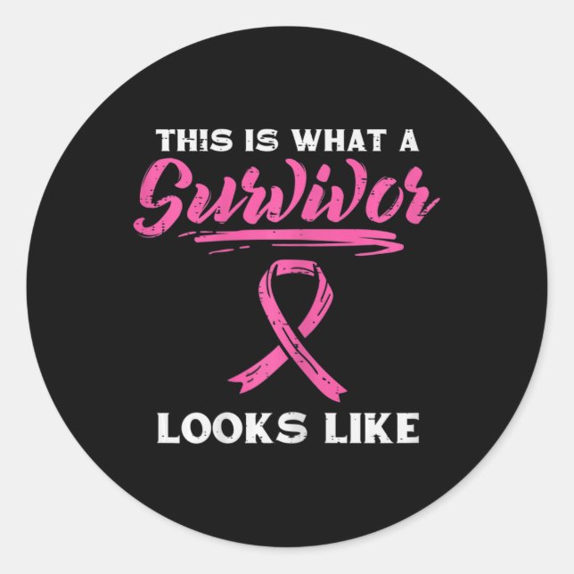 Sticker Rond Ce qu'Un Survivant Ressemble À Une Sensibilisation (Devant)