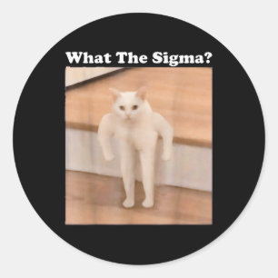 Sticker Rond Ce Sigma Mème Chat Mème Internet Mèmes Drôle Mème