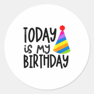 Sticker Rond Ceci dit que c'est mon anniversaire - Conception d