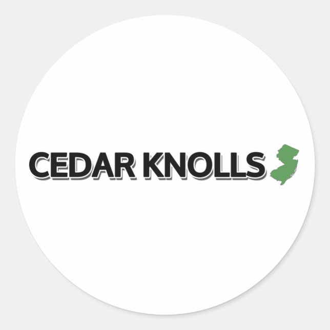 Sticker Rond Cèdre Knolls, New Jersey (Devant)