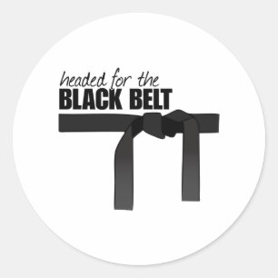Sticker Rond Ceinture noire