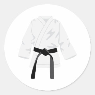 Sticker Rond Ceinture noire de Gi de karaté