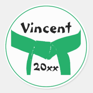 Sticker Rond Ceinture verte d'arts martiaux